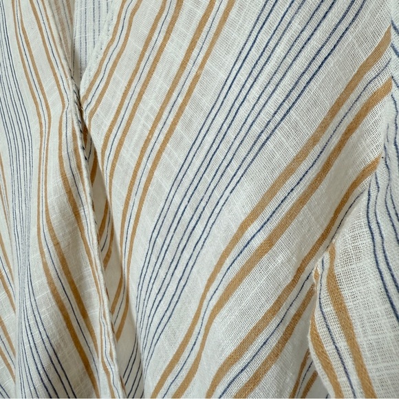 Paper + Crane Women's Striped V-Neck Long Sleeve Blouse Size S Multicolor - Picture 4 of 11